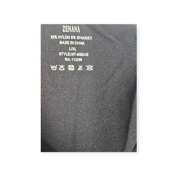 Zenana Womens Long Cami Triple Criss-Cross Straps L / XL Black Nylon/Spandex - Picture 2 of 5